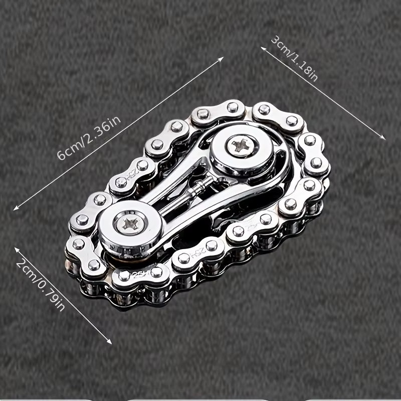 Metal Chain and Sprocket Fidget Spinner