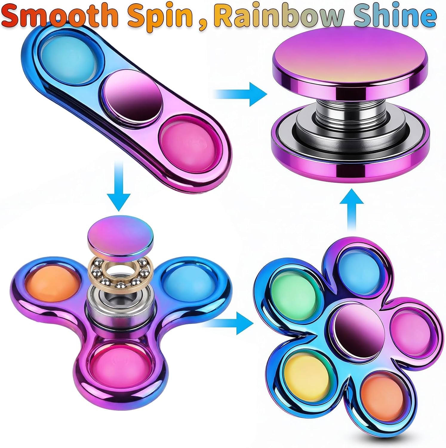 3 Pack Pop Fidget Spinner 