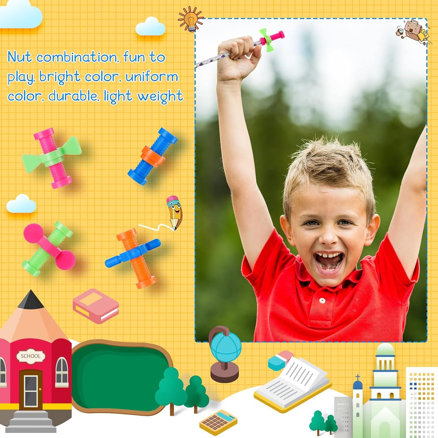 24 Pieces Fidget Pencil Topper