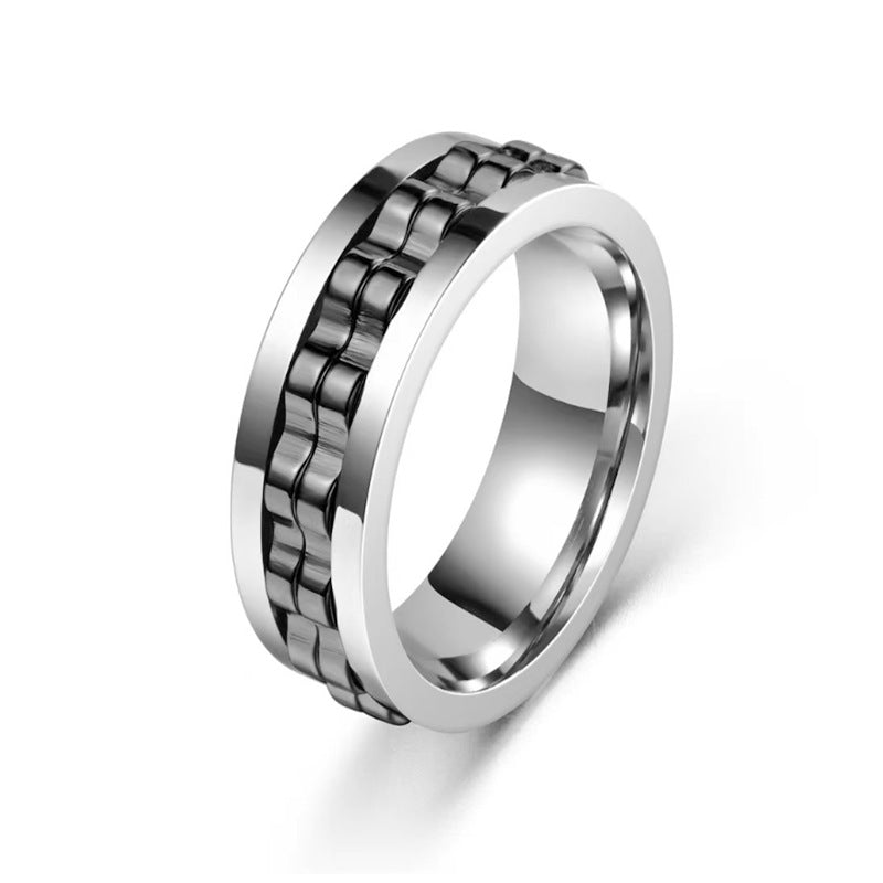 Titanium Spinner Texture Ring