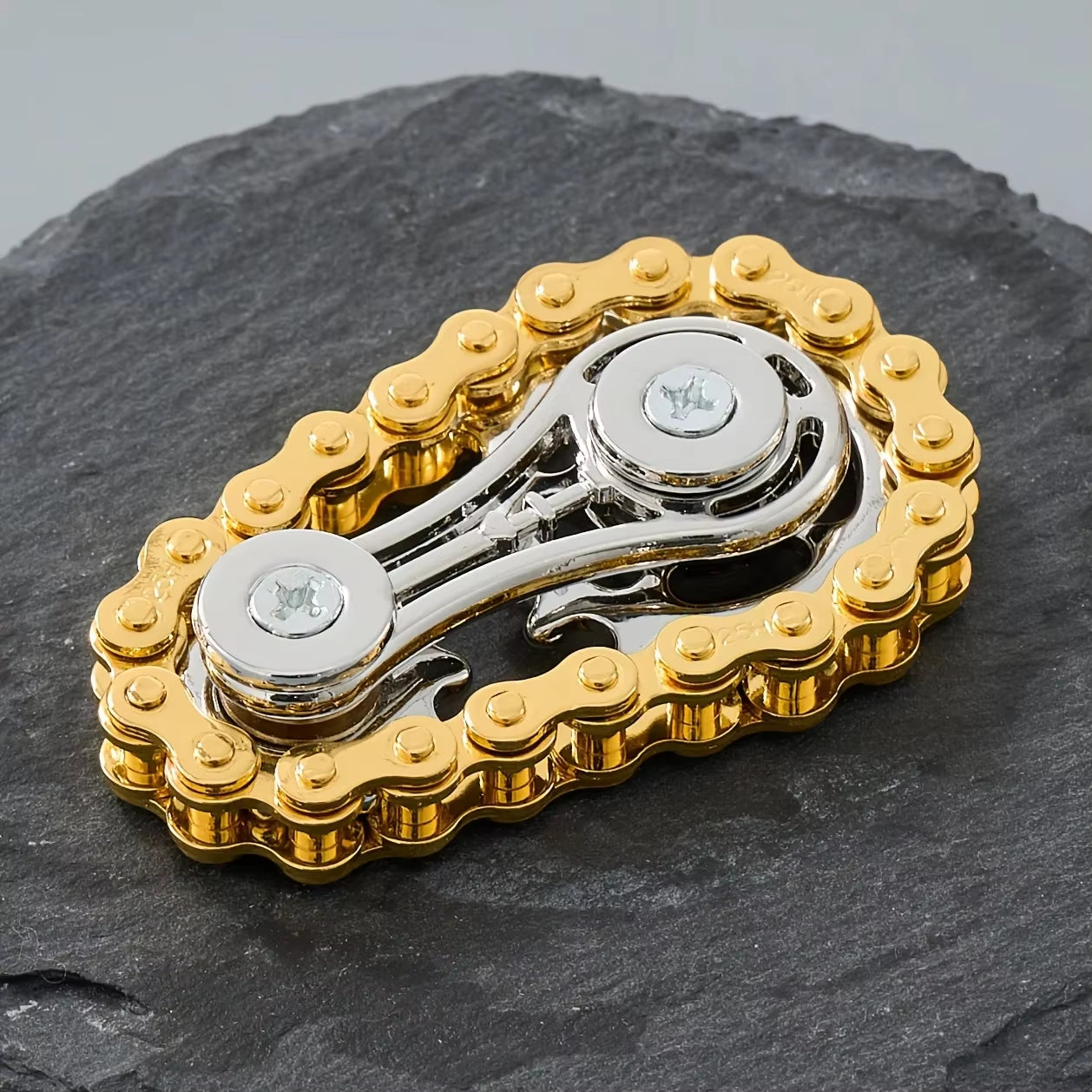Metal Chain and Sprocket Fidget Spinner