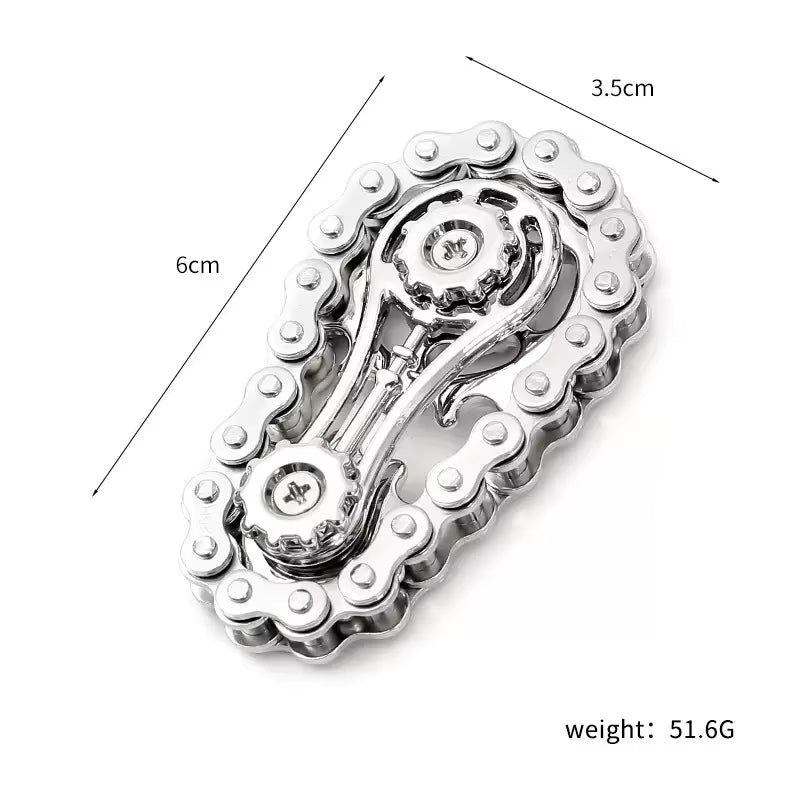 Metal Chain and Sprocket Fidget Spinner
