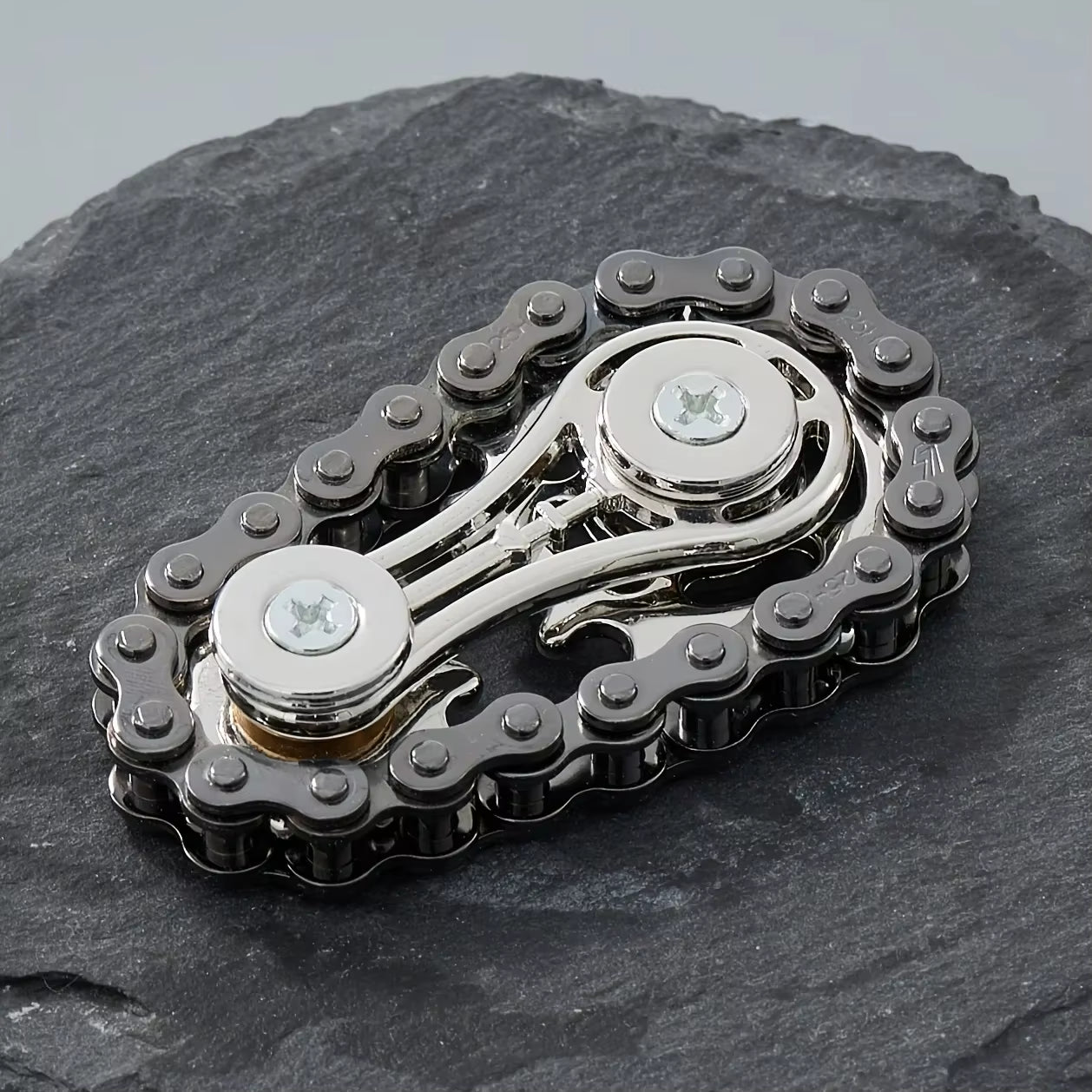 Metal Chain and Sprocket Fidget Spinner