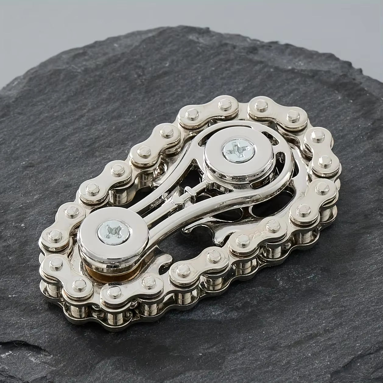 Metal Chain and Sprocket Fidget Spinner
